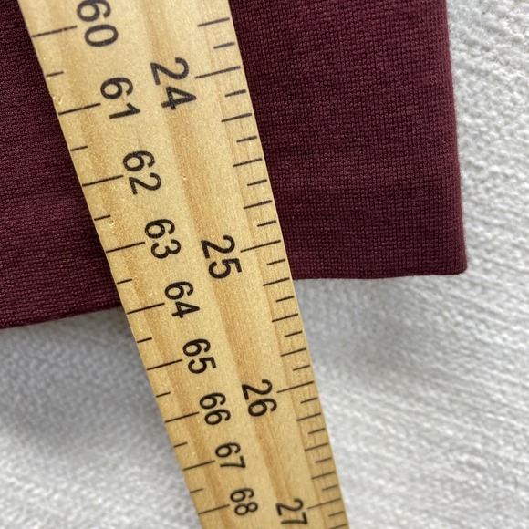 Talbots Petites Burgundy 3/4 Sleeve Henley Top XLp Button Neck Stretch - Picture 7 of 9